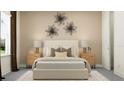 Well-designed bedroom with lamps, floral art, and neutral tones create a serene atmosphere at 6905 E 116Th Ct, Palmetto, FL 34221