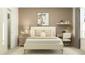 Calm bedroom showcasing a picture of a horse, a workspace, and natural light at 6909 E 116Th Ct, Palmetto, FL 34221
