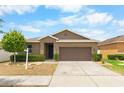 Inviting single-story home with a well-maintained front yard and concrete driveway at 10626 Laguna Plains Dr, Riverview, FL 33578