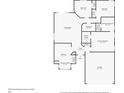 Layout of the home showing placement of the living room, kitchen, bedrooms, bathrooms, foyer and garage at 18918 Emerald Ridge Dr, Hudson, FL 34667