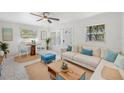 Bright living room featuring neutral decor, comfortable seating, and modern fixtures for a relaxing ambiance at 1341 Sandy Ln, Clearwater, FL 33755