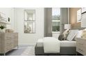 Modern bedroom with stylish decor, neutral color palette, and abundant natural light at 31670 Cannon Rush Dr, San Antonio, FL 33576