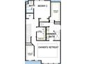 Upstairs floorplan features bedrooms, bathrooms, walk-in closets, and an owner's retreat at 7232 Sutton Ln, Sarasota, FL 34240
