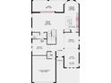 Floor plan showcasing the layout of the first floor, including the kitchen, dining, and study at 1738 Longliner Loop, Wesley Chapel, FL 33543