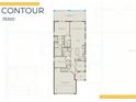 Contour 79300 floorplan showing layout of rooms including extended lanai and 2 car garage at 4531 Gardner St, Bradenton, FL 34210