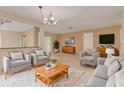 Inviting living room with neutral paint, tile floor, and large windows for natural light at 3569 Oak Lake Dr, Palm Harbor, FL 34684