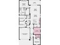 Detailed floor plan showcasing the layout of the home with bedrooms, bathrooms, and living spaces at 33284 Castaway Loop, Wesley Chapel, FL 33543