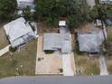 Aerial view of a single-story home surrounded by trees and other residential properties at 6710 Hibiscus S Ave, South Pasadena, FL 33707