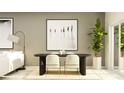 Bright dining area featuring modern decor, stylish furniture, and contemporary artwork at 11114 E 65Th Ter, Palmetto, FL 34221