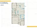 Detailed floor plan showcasing the layout of the Coral 84600 model with owner's suite and extended lanai at 7614 Addison Ave, Bradenton, FL 34210