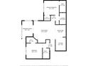 Floor plan of the house including the living room, kitchen, bedroom, screened porch and bathrooms at 9481 Highland Oak Dr # 710, Tampa, FL 33647