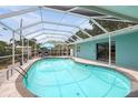 Relaxing screened-in pool area surrounded by lush greenery, perfect for outdoor enjoyment and privacy at 811 Woodley Rd, Clearwater, FL 33764