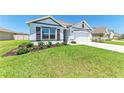 A well maintained house with a lush green yard and nice landscaping at 10732 Chippewa Dr, Parrish, FL 34219