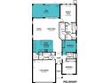 Layout showing the open-concept living space, lanai, bedrooms, and two-car garage at 11737 Myakka Blue Dr, Venice, FL 34293