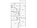 Detailed floor plan showcasing the layout of the home, including bedrooms, bathrooms, kitchen, and living areas at 13404 Fladgate Mark Dr, Riverview, FL 33579
