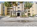 The entrance to a condo building is shown, framed by palm trees and a paved walkway at 13618 Greenfield Dr # 105, Tampa, FL 33618