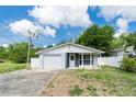 Well-maintained single-story home with a front-facing garage and easy-to-maintain landscaping at 15100 Avalon Ave, Clearwater, FL 33760