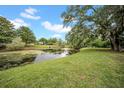 Picturesque pond view surrounded by lush greenery and mature trees, offering a serene outdoor space at 3038 Eastland Blvd # F102, Clearwater, FL 33761