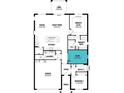 Detailed floorplan featuring an open-concept layout with a study highlighted in blue at 5012 124Th E Ave, Parrish, FL 34219