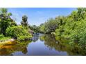 Scenic view of the tranquil canal waters surrounded by lush green vegetation and blue skies at 11009 Spivey Rd # 1, Gibsonton, FL 33534