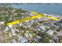 Aerial view of the property's location relative to Beach Blvd, Shore Dr, and surrounding waterfront at 3031 56Th S St, Gulfport, FL 33707