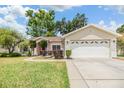 Charming home with a manicured lawn, a two-car garage, and beautiful landscaping, creating excellent curb appeal at 4915 Fort Peck Rd, New Port Richey, FL 34655