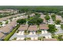 Beautiful aerial shot of a well-maintained neighborhood with lush trees and charming single-story homes at 4032 Salem Square Ct, Palm Harbor, FL 34685