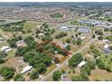 Aerial view of the property lot location in a suburban community at 12009 Glenshire Dr, Riverview, FL 33579