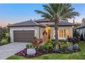 Charming single-Gathering home with stone accents, well-maintained landscaping, and inviting curb appeal at 32523 Neroli St, Wesley Chapel, FL 33543