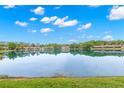 Scenic view of a tranquil pond reflecting the clear blue sky and lush greenery surrounding the community at 3399 Mermoor Dr # 301, Palm Harbor, FL 34685