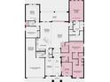 Detailed floor plan showcasing the home's layout, including bedrooms, living spaces, and garage at 11236 Kingly Ln, Odessa, FL 33556