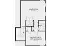 Upstairs floor plan displaying the layout of the game room, bathroom, and optional bedroom space at 11236 Kingly Ln, Odessa, FL 33556