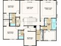 Upstairs layout featuring the primary suite, three bedrooms, a game room, and a laundry room at 1645 Longliner Loop, Wesley Chapel, FL 33543