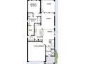 Layout of the first floor showing the Gathering room, kitchen, lanai, and a two-car garage at 648 Allora Ave, Nokomis, FL 34275