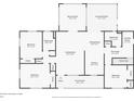 Layout of the first floor showing the arrangement of bedrooms, bathrooms, kitchen, and living spaces at 1225 15Th St, Palm Harbor, FL 34683