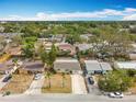 An aerial view showcases this home's prime location in a peaceful, established neighborhood at 6269 50Th N Ave, St Petersburg, FL 33709
