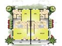 Detailed floor plan showcasing the layout of the kitchen, dining, living room, and powder room at 1005 W Cypress St # 2, Tampa, FL 33606