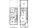 Detailed floor plan showcasing the layout of the upper and main floor with dimensions at 2043 Wild Heron Ct, Valrico, FL 33596