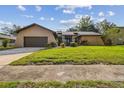 Charming single-Gathering home with well-manicured lawn and attached two-car garage at 854 Village Way, Palm Harbor, FL 34683