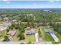 Picturesque aerial view of a home nestled amongst lush trees in a serene community at 9091 Mazette Rd, Weeki Wachee, FL 34613