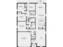 Detailed floor plan showcasing the layout of this home with 4 bedrooms and 2 bathrooms at 13556 Tropical Breeze Way, Hudson, FL 34669