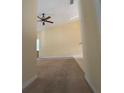 Spacious hallway with neutral carpet, high ceilings and plenty of natural light at 5401 Locklear Pl, Riverview, FL 33578