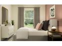 Charming bedroom features a well-lit window, stylish decor, and a comfortable bed at 10869 Rustic Eve Ct, Land O Lakes, FL 34638