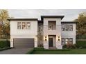 Stunning two-story home with brick and white siding, complemented by professional landscaping and an attached garage at 811 W Ohio Ave, Tampa, FL 33603