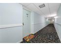 Hallway with unit 208 and colorful accents that adds a personal touch to the space at 10216 Regal Dr # 208, Largo, FL 33774