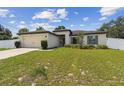 Attractive one-story home with a two-car garage, lush lawn, and simple landscaping at 27050 Anthony Ave, Brooksville, FL 34602