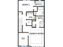 Floor plan showcasing the second floor which features the bedrooms, bathrooms and owner's retreat at 7240 Sutton Ln, Sarasota, FL 34240