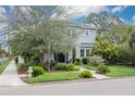 Two-story home with lush landscaping, mature trees, and a charming front yard at 795 26Th N Ave, St Petersburg, FL 33704