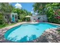 Inviting private pool surrounded by lush landscaping, perfect for relaxing and entertaining at 204 E North St, Tampa, FL 33604