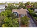 Charming single Gathering home with mature trees and inviting pathway to the front door at 3305 10Th N Ave, St Petersburg, FL 33713
